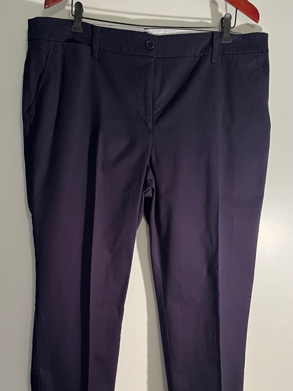 Talbots The Perfect Chino Women’s 16W Navy Straight Leg Ankle Pants